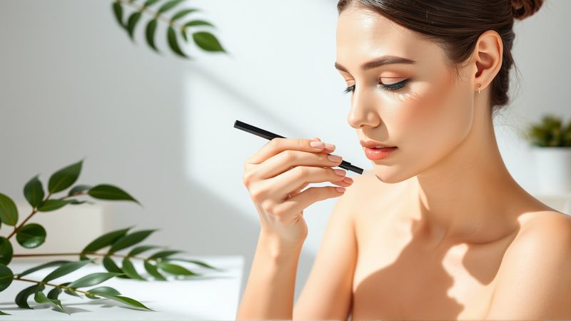 Belleza serena en un estudio minimalista