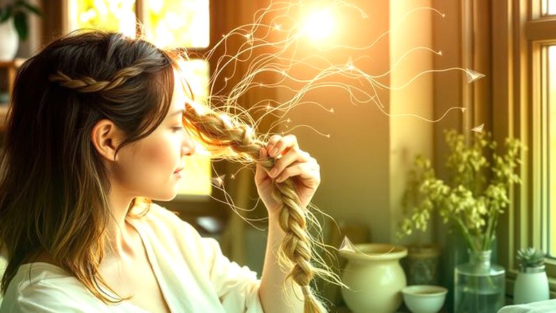 Una mujer cuida la belleza restauradora