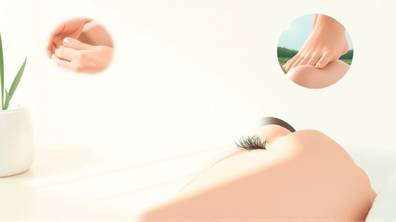 Ilustración serena de piel y luz