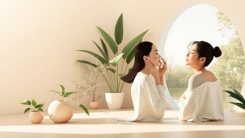 Silueta serena de belleza y calma