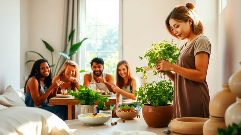 Un hogar sereno celebra la vida saludable
