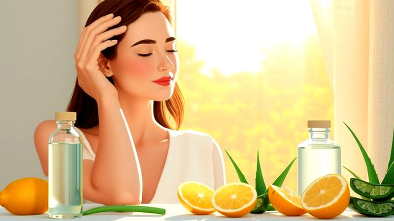 Una mujer nutre su cabello con calma