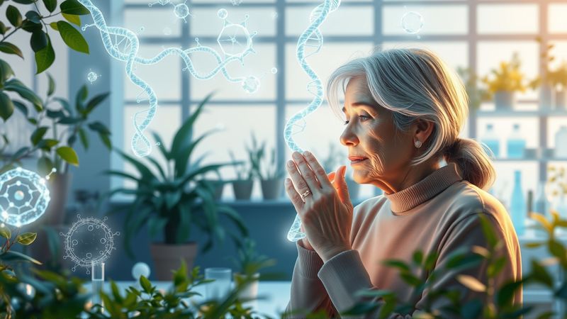 Una mujer sabia explora la vida sostenible