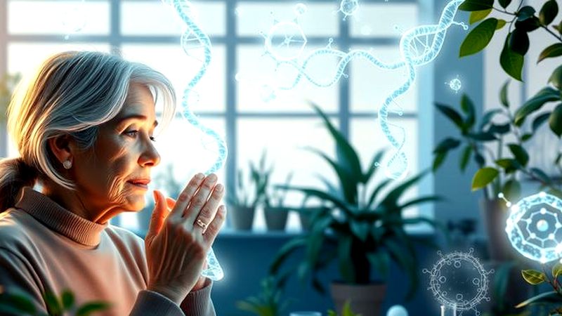 Una mujer sabia explora la vida sostenible