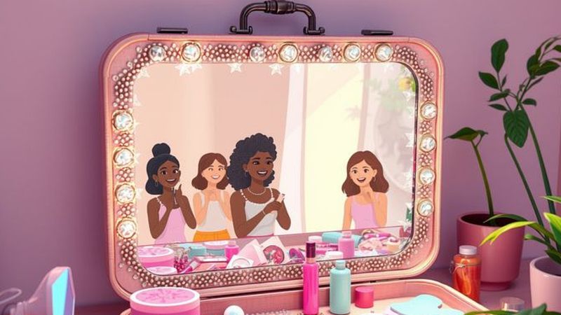 Un espejo festivo refleja creatividad y alegría