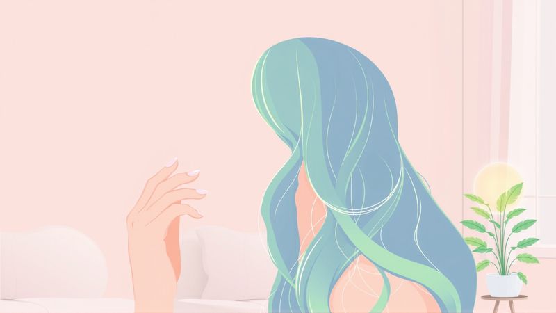 Una mujer transmite calma y bienestar