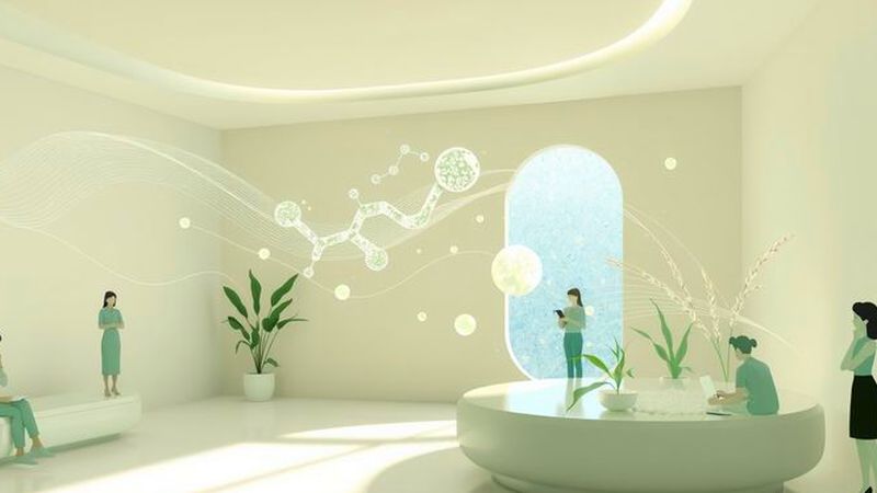 Un espacio sereno evoca bienestar natural