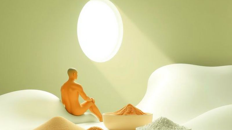 Un espacio sereno ilumina texturas suaves y calma