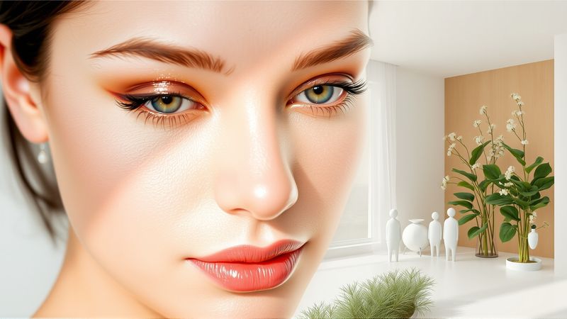 Una mujer radiante sugiere belleza y serenidad