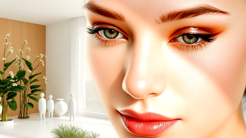 Una mujer radiante sugiere belleza y serenidad